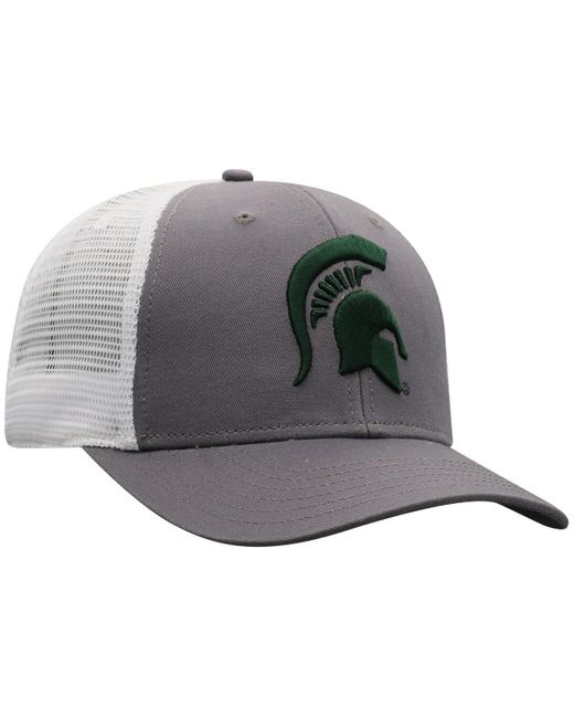 Top Of The World Gray Michigan State Spartans Trucker Adjustable Hat for men