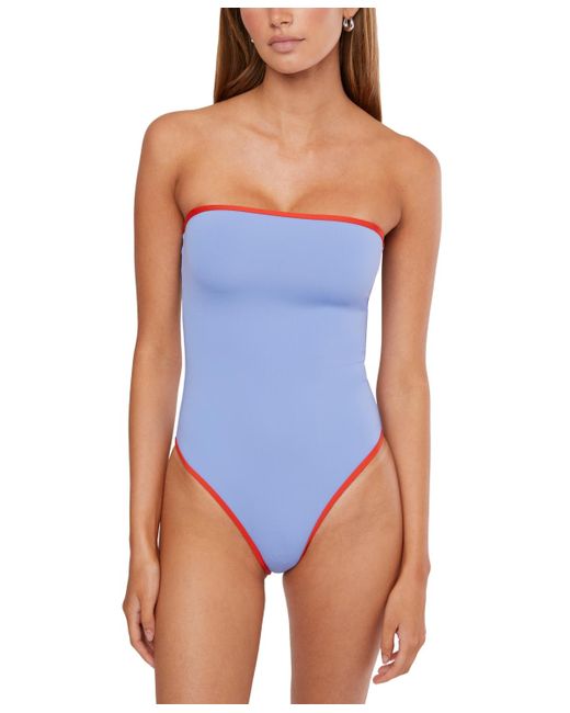 WeWoreWhat Strapless One Piece Swimsuit in Blue Lyst