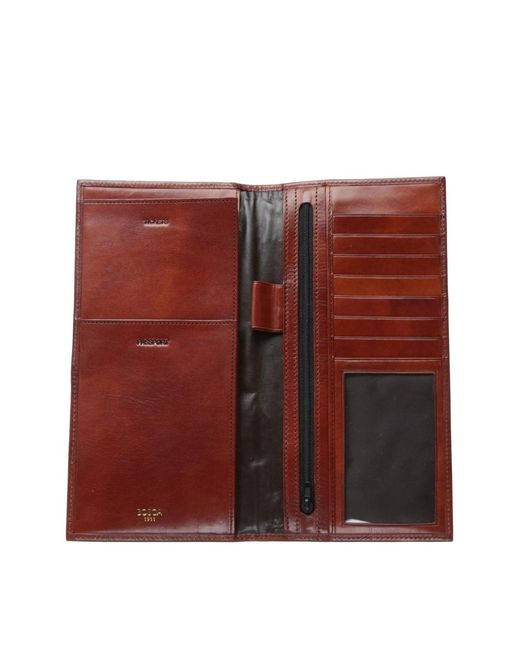 Bosca Red Old Leather Collection Case for men