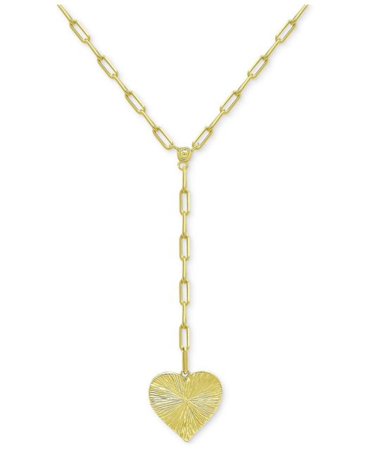 Giani Bernini Metallic Radiant Heart Lariat Necklace, 16" + 2" Extender, Created For Macy's