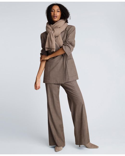 Kenneth Cole Multicolor Melange Fly Front Mid Rise Flare Pants