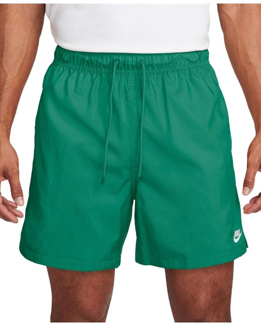 Nike Green Club Flow Relaxed-fit 6" Drawstring Shorts for men