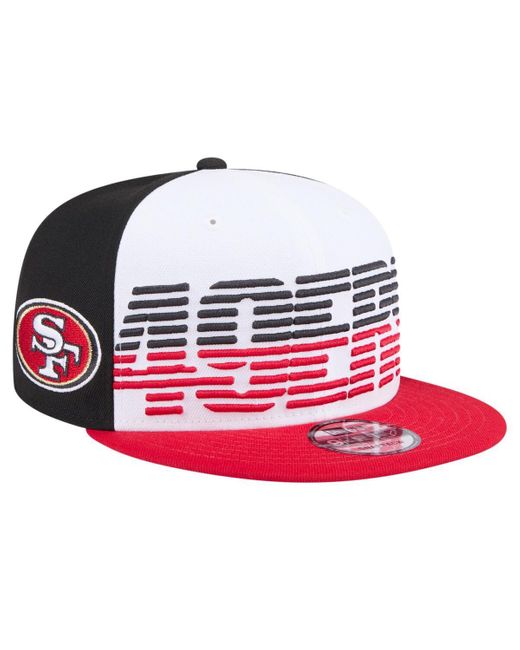 KTZ Red White/scarlet San Francisco 49ers Throwback Space 9fifty Snapback Hat for men