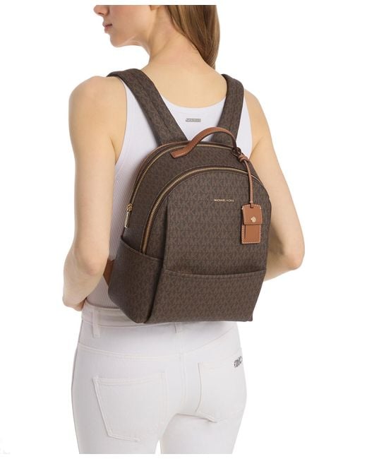 Michael Kors Black Sable Medium Signature Logo Backpack