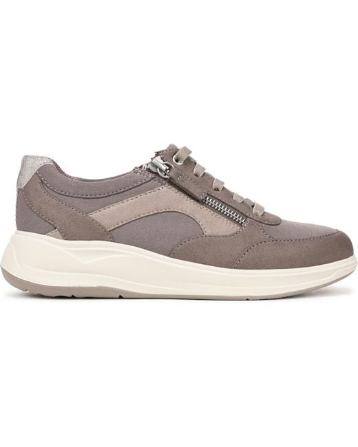 LifeStride Gray Teamplayer Washable Round Toe Slip On Sneakers