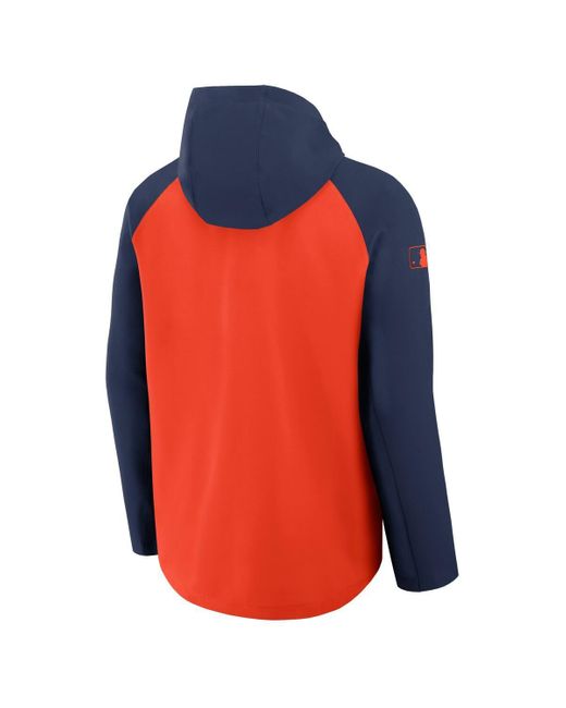 Nike Orange/navy Houston Astros Authentic Collection Raglan Performance Full-zip Jacket for men