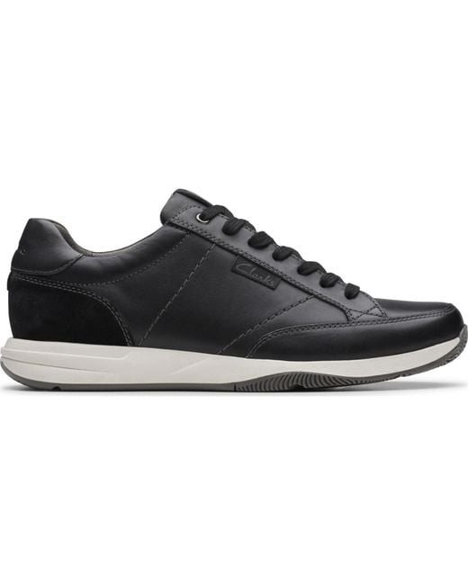Clarks Black Townview Lace Trainers for men