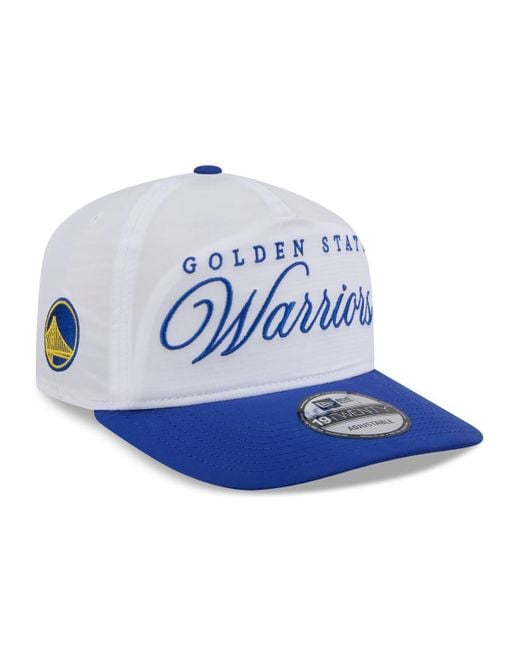 KTZ Blue White/royal Golden State Warriors 2025 Nba Draft On-stage Nylon 19twenty Adjustable Hat for men