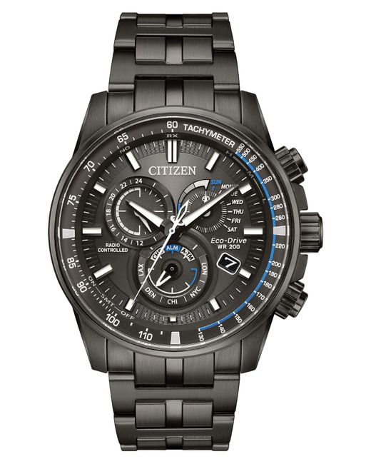 Citizen Men's Chronograph Eco-drive Perpetual Chrono A-t Gray Stainless