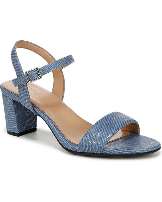 Naturalizer Blue Bristol Block Heel Dress Sandals