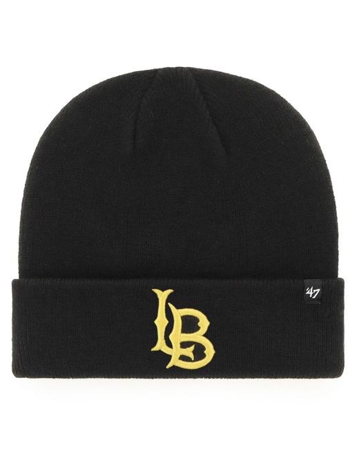 '47 Black Cal State Long Beach The Beach Core Cuffed Knit Hat for men