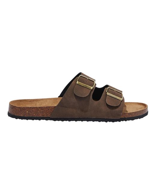 Cotton On Brown Double Buckle Sandal for men