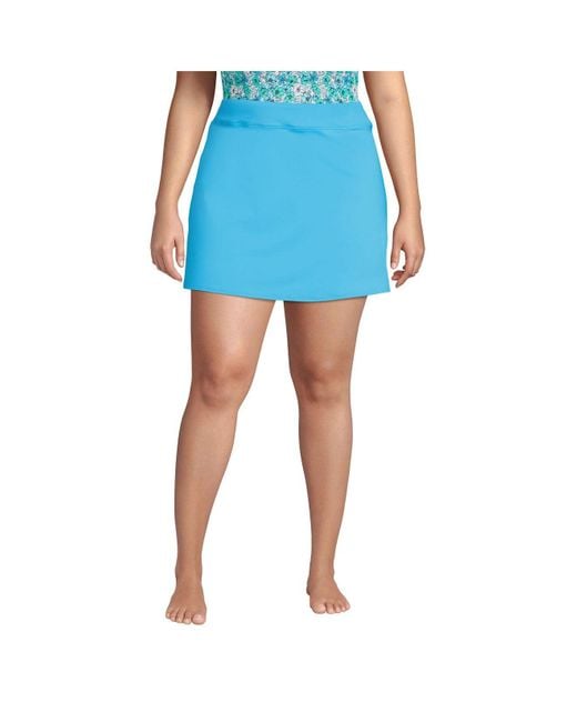 Lands' End Plus Size Swim Coverup Swim Skirt Bottoms in Blue Lyst