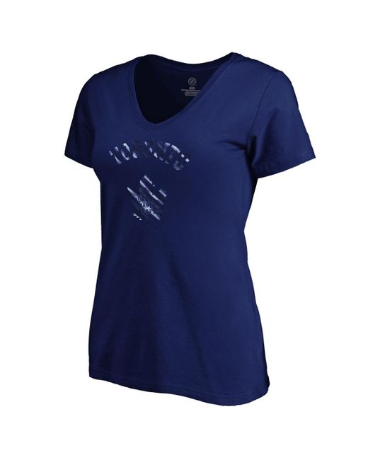 Fanatics Blue Toronto Maple Leaf's Total Shine V-neck T-shirt
