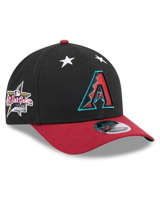 KTZ Black/red Arizona Diamondbacks 2025 Mlb All-star Game 9forty M-crown Adjustable Hat for men