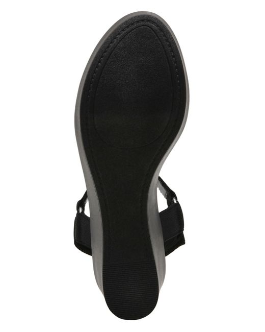 Anne Klein Black Phi Wedge Sandals