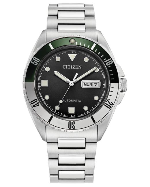 Citizen Gray Automatic Sport Luxury Stainless Steel Bracelet Watch 42mm for men