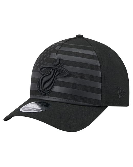 KTZ Gray Miami Heat Game Day Flag A-frame 9forty Adjustable Hat for men