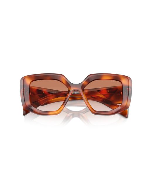Prada Brown Geometric Sunglasses