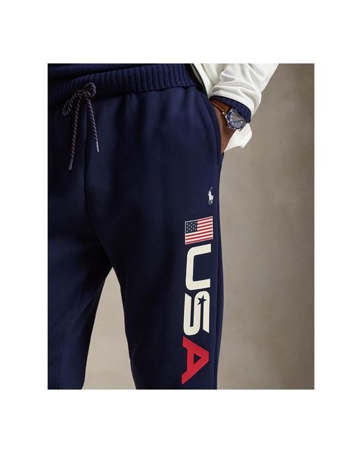 Polo Ralph Lauren Blue Team Usa Fleece Classic-fit Sweatpants for men