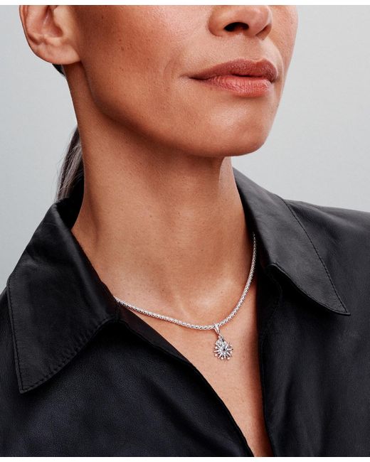 Pandora White Sparkling Firework Double Dangle Charm