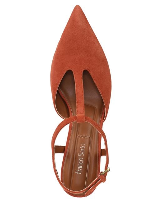 Franco Sarto Brown Ovett Pointed Toe Strappy Shoes