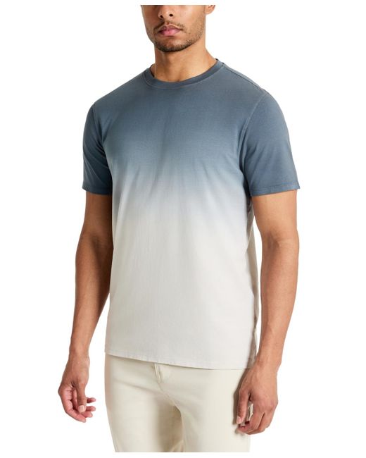 Kenneth Cole Blue 4-way Stretch Dip-dyed T-shirt for men
