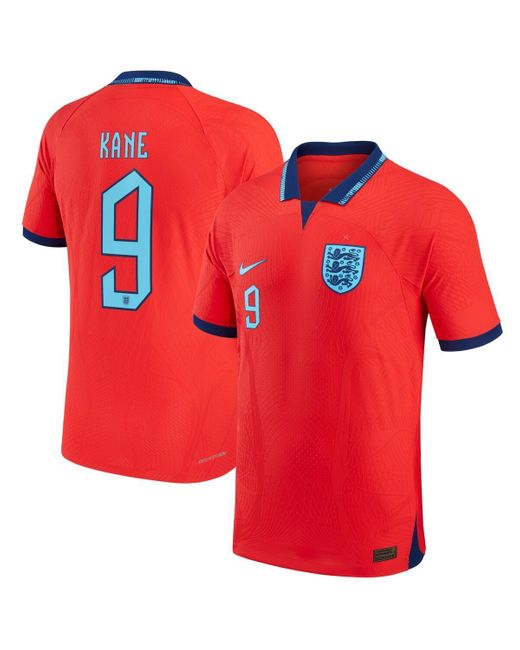 Nike Red Harry Kane England National Team 2022/23 Away Vapor Match Authentic Player Jersey for men