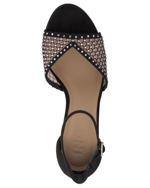 INC International Concepts Black Ninel Platform Sandals