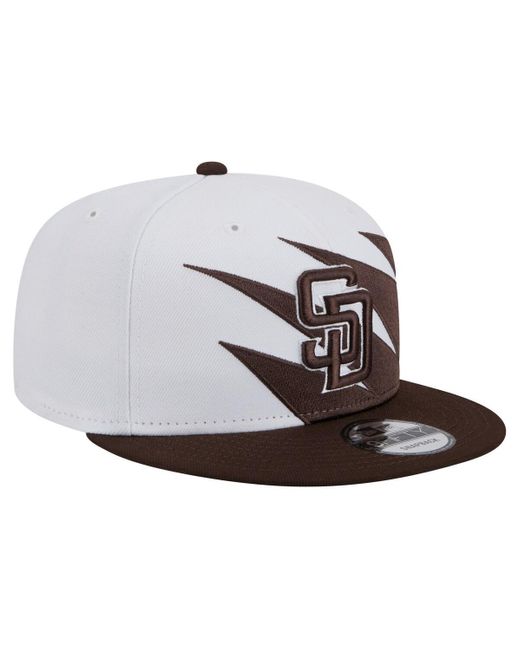 KTZ Brown/white San Diego Padres jagged 9fifty Snapback Hat for men
