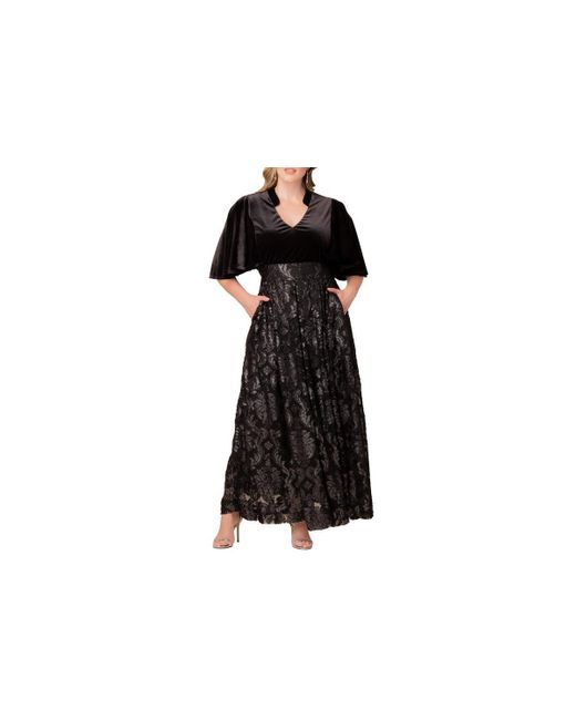 Kiyonna Black Plus Size Radiant Opulence Evening Gown