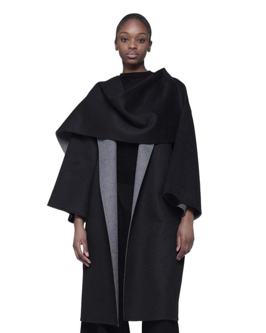 eem Black Reversible Cacoon Coat