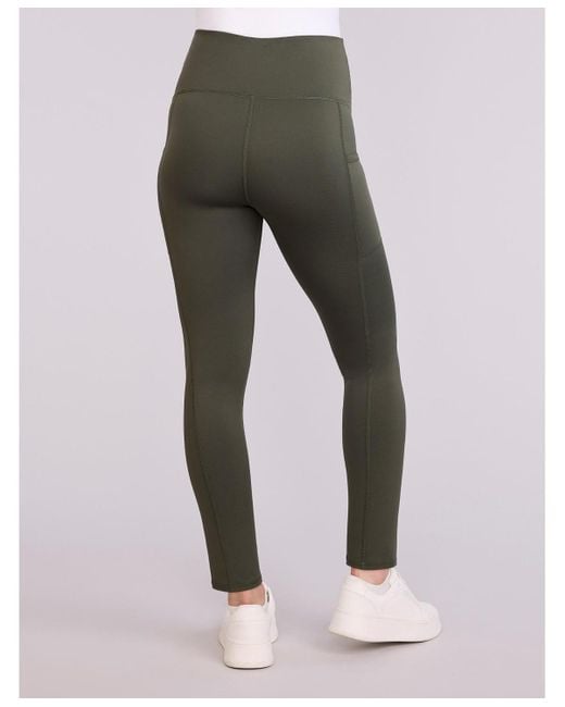 Motherhood Maternity Gray Over The Belly Side Pocket Active Maternity leggings