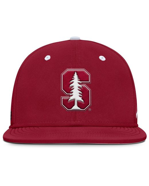 Nike Red Stanford On-field Dugout True Performance Fitted Hat for men