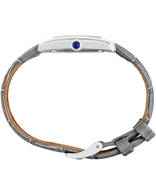 Seiko Gray Essentials Quartz Leather Strap Watch