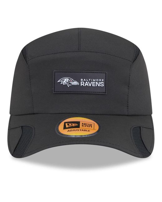 KTZ Gray Baltimore Ravens 2025 Sideline Runner Adjustable Hat for men