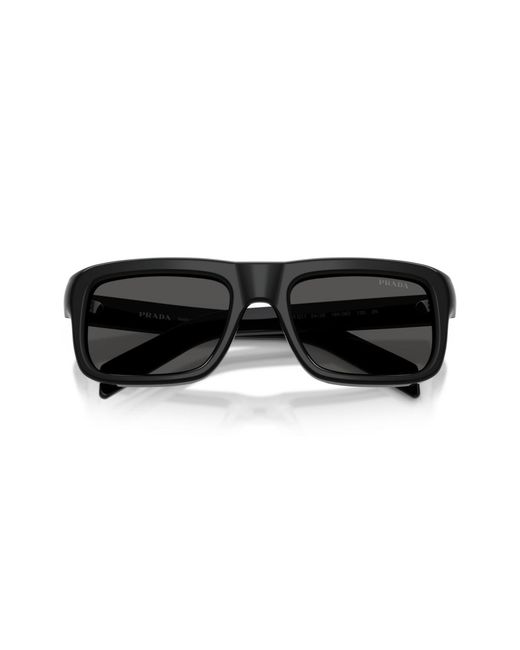 Prada Black Rectangle Sunglasses for men