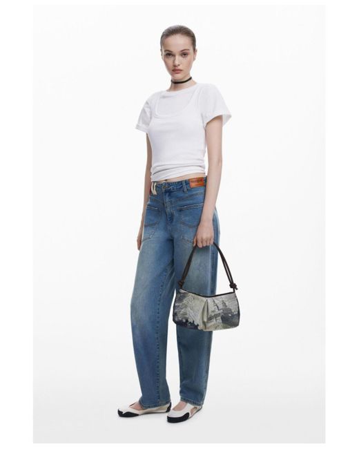 Desigual White Bag Designed By Mr. Christian Lacroix