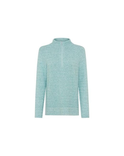 Olsen Blue Half Zip Mock Sweater