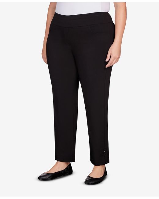 hearts of palm Black Plus Size Tech Stretch Full Length Pant