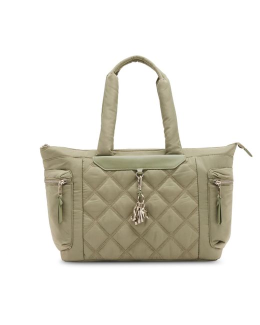 Steve Madden Metallic Londyn Nylon Quilted Tote