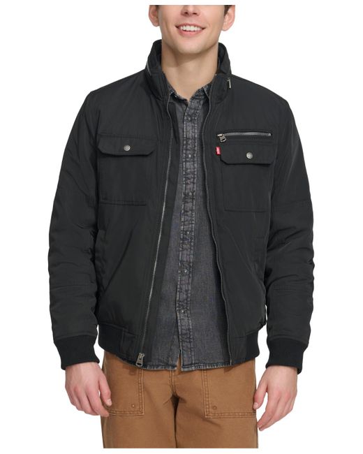 Levi's Black Twill Stand-collar Jacket for men