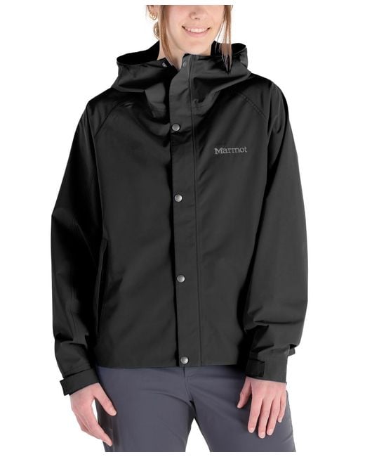 Marmot Black Cascade Hooded Waterproof Jacket