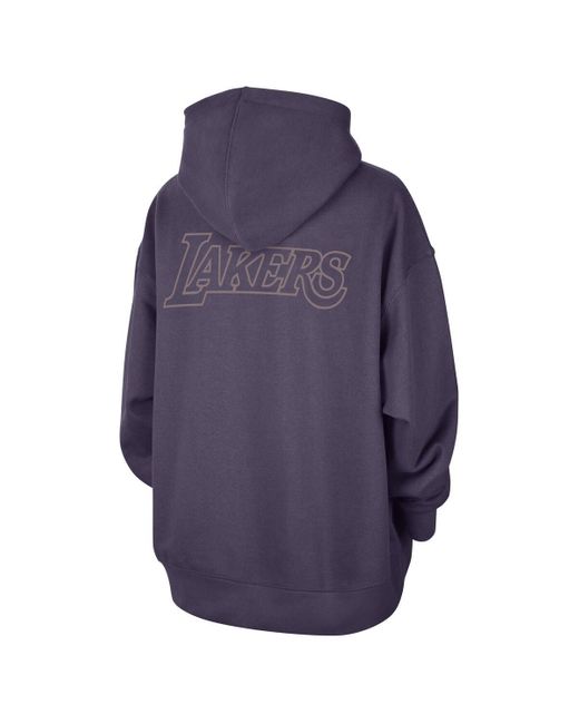 Nike Blue Los Angeles Lakers Courtside Statement Edition Oversize Pullover Hoodie