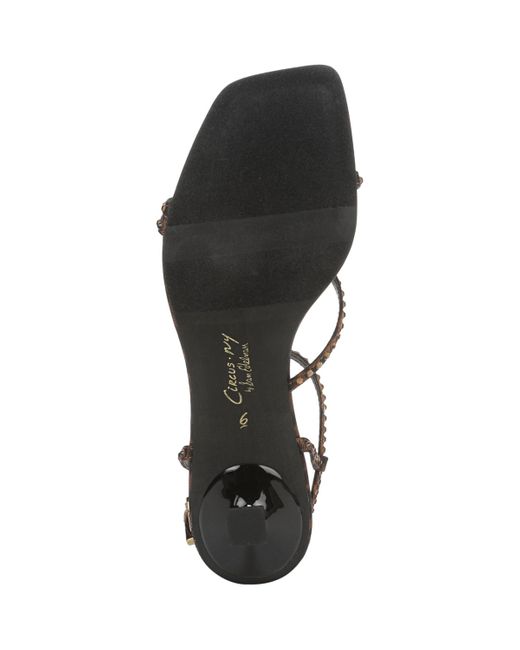 Circus by Sam Edelman Metallic Jaida Glitz Strappy Kitten Dress Sandals