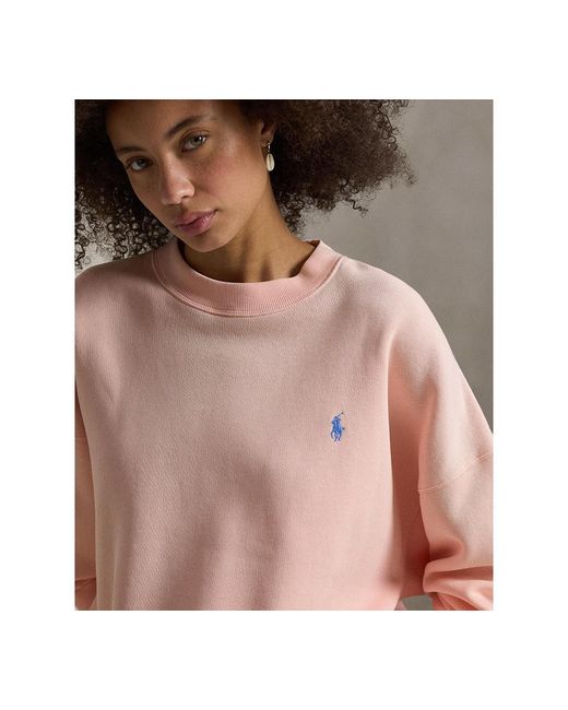 Polo Ralph Lauren Pink Fleece Crew Neck Sweatshirt