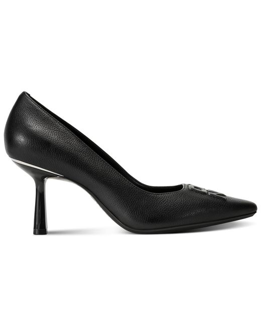 DKNY Black Nella Evening Mid Pump With Logo