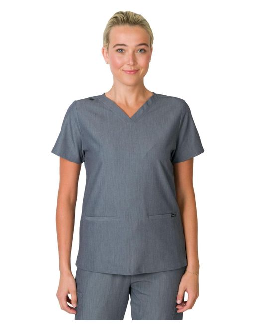 Medgear Blue Sofia Slim Scrubs Top