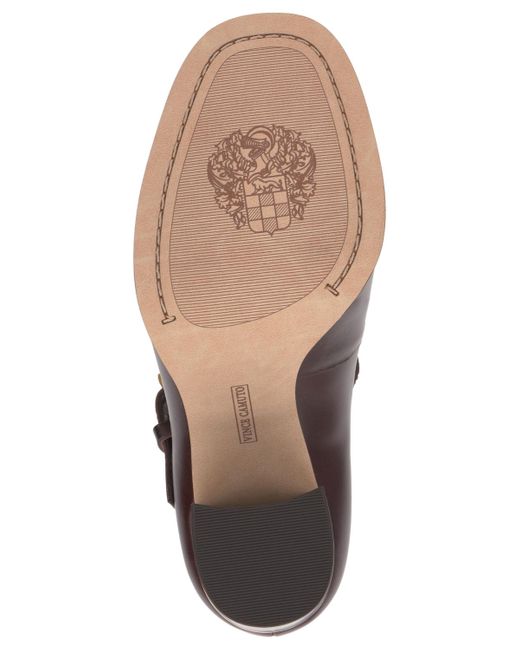 Vince Camuto Brown Micha T-strap Mary Jane Pumps