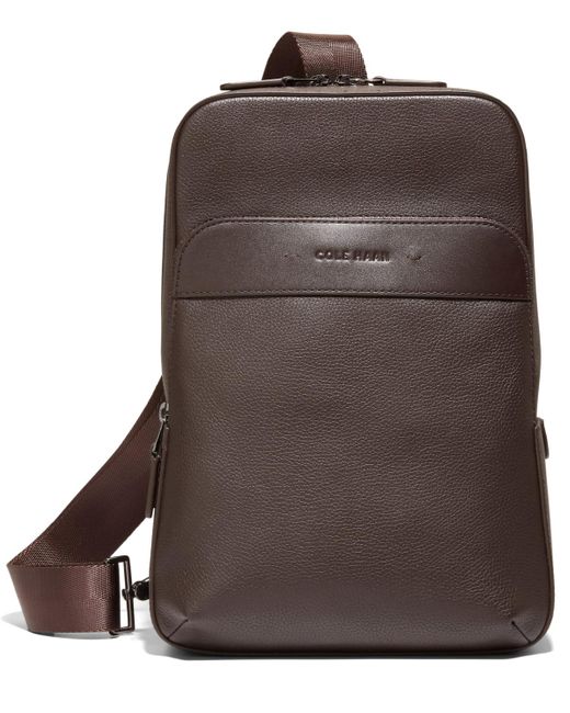 Cole Haan Brown Triboro Small Leather Sling Bag